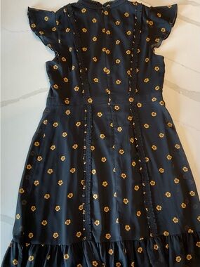 ADRIANNA PAPELL high neck floral print dress